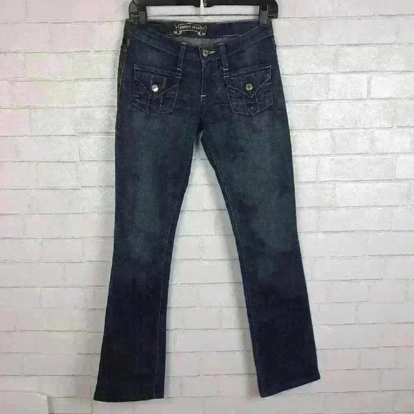 Robin's Jeans Gold Angel Wings Studded Jeans B17 - Picture 1 of 8